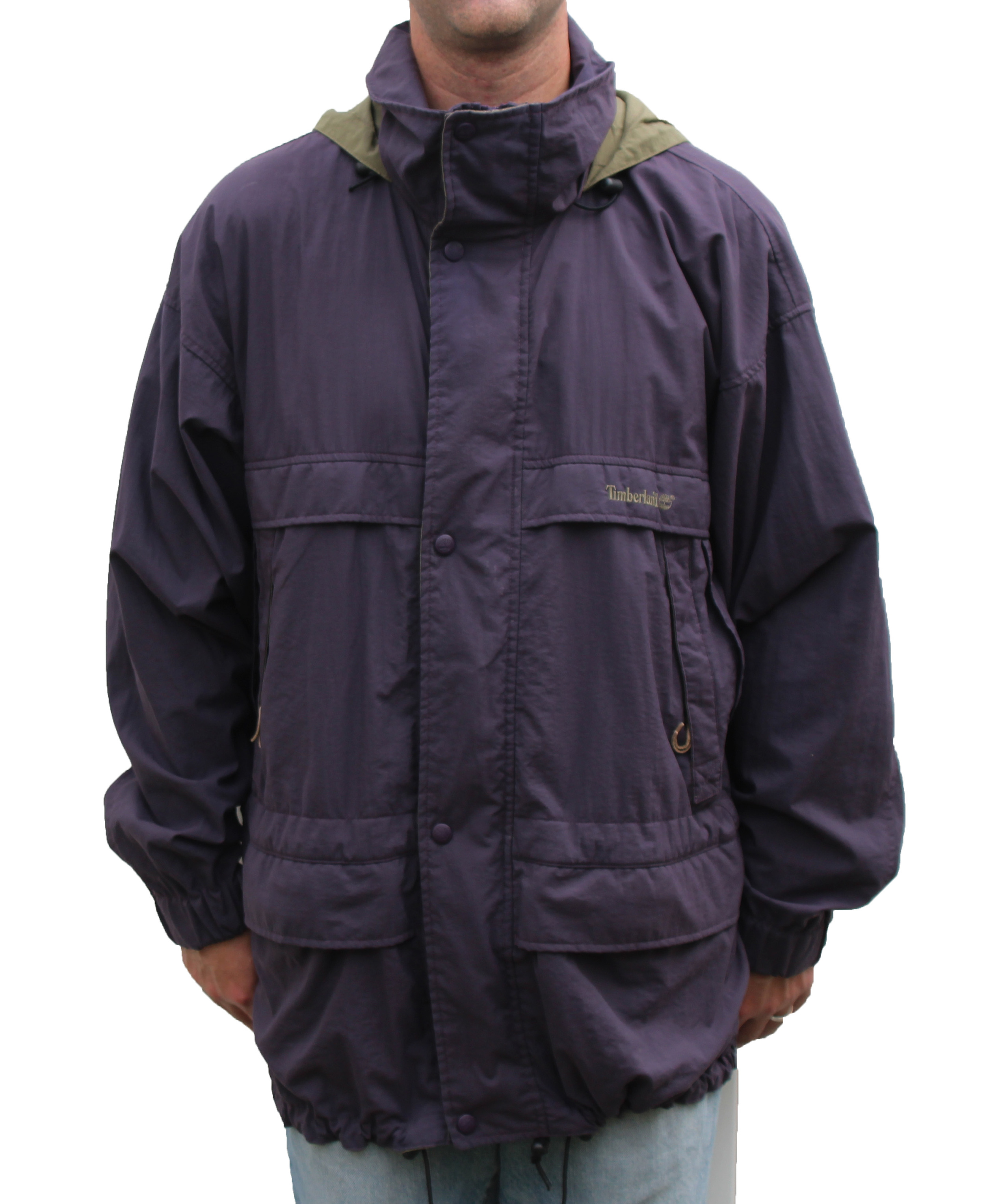 Vintage Timberland Weathergear Purple / Olive Jacket (Size L 